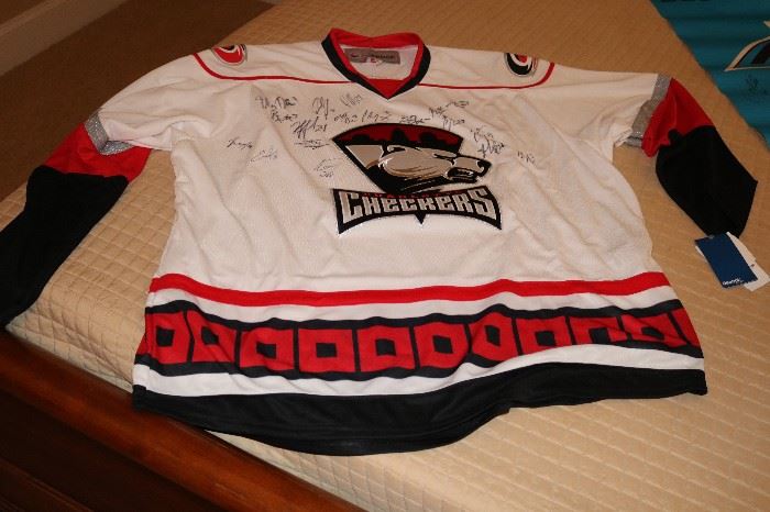 Signed Charlotte Checkers Jersey