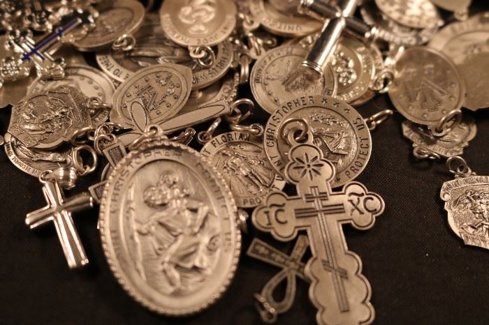 Sterling Silver Religious Charm & Pendants