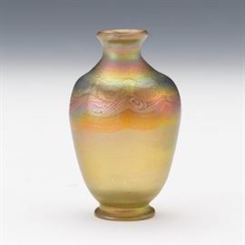 Tiffany Favrile Glass Miniature Vase 