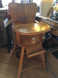 vintage wooden high chairs