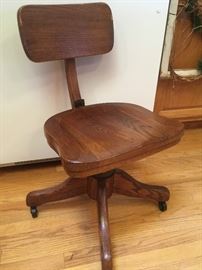 vintage wooden office chair