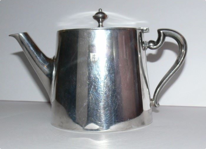 rare Slovak Republic (1939-1945) silver tea pot, previously used for official government functions (engraved with crest)