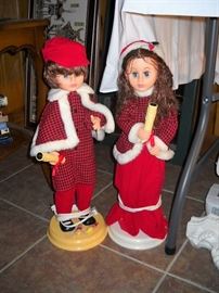 CHRISTMAS CAROL FIGURES ABOUT 18" TALL