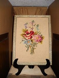 LARGE FRAMED EMBROIDERY
