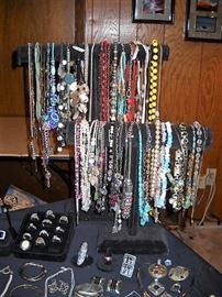 NECKLACES STERLING RINGS AND EARRINGS