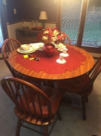 Great table and 4 chairs! Small enough for an apartment or dorm yet great space!