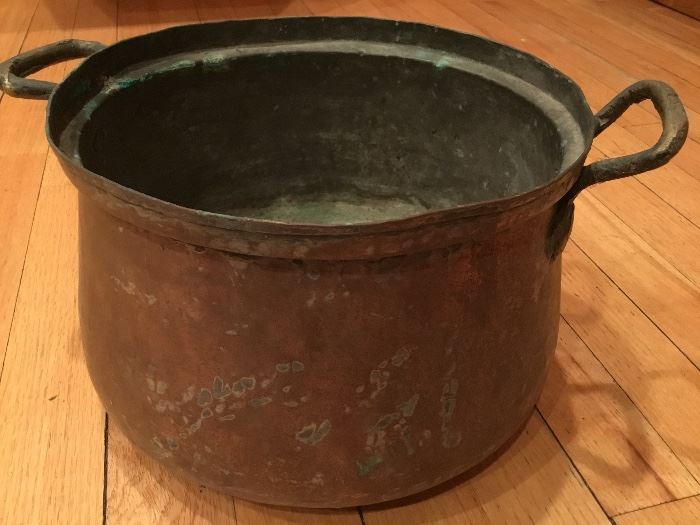 Large copper pot $50