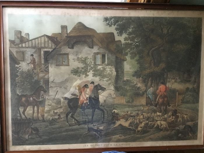 Antique equestrian print $70