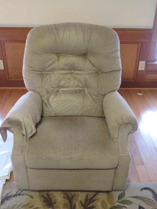 TWO MATCHING LAZY BOY RECLINERS IN GREAT SHAPE....nice, small size