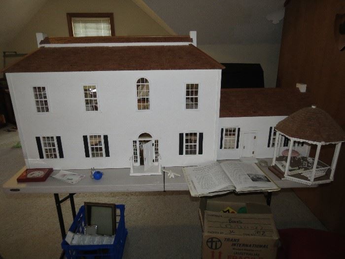 HUGE custom built doll house: historic replica of the Ford Mansion in Pennsylvania.  Built by Pat Woody from Huntsville, AL