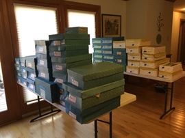 THREE 6’ tables full of collector dolls most in original boxes!