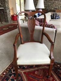One of set of 12  Antique Sheraton dining chairs
