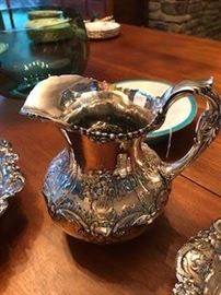 J. E> Caldwell ornate sterling water pitcher