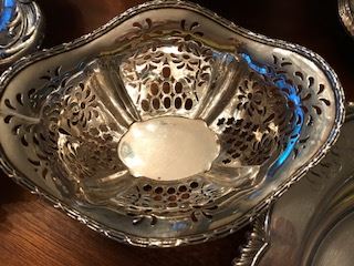 Sterling small reticulated bowl