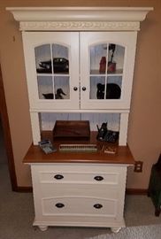Hutch with file cabinet below