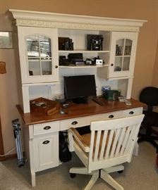 Desk with hutch and matching chair