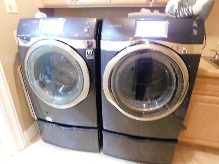 Samsung top of the line washer and dryer in near new condition.