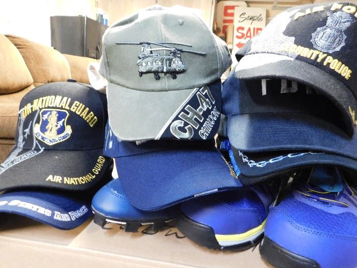 We have an entire box full of military and sports related baseball hats, never worn