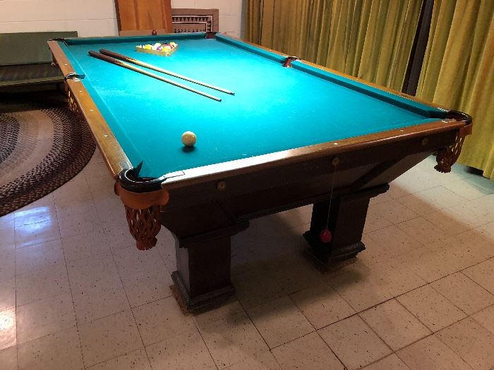 Antique Pool Table from Pool Hall in Montevideo MN