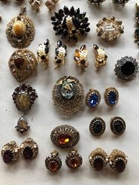 Vintage Rhinestone Jewelry including Western Germany