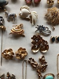 Vintage Jewelry including Figural Brooches