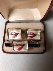 Vintage (Fly Lure)  Cufflinks and Tie Clip
