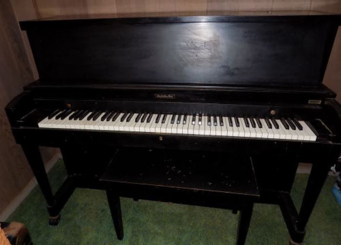 EBC001 Upright Black Baldwin Hamilton Piano & Bench
