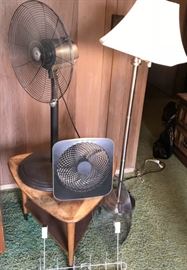 EBC025 Fans, End Table and Floor Lamp

