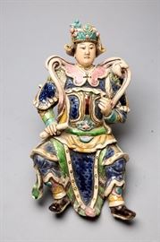 2 vintage Chinese roof tiles