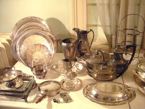 Just a small sampling of the Sterling Silver and Silver Plate Items Available.  