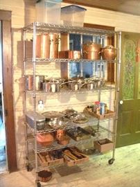 Cuisinart Cookware and Italian Copper Pots and Pans....most never used.
