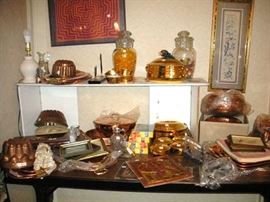 Copper and Brass items were unboxed...most never used.