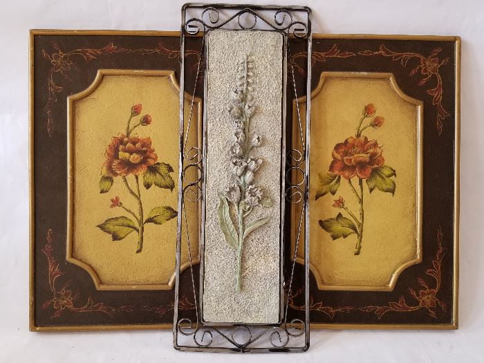  Trio of Floral Mixed Media Art  http://www.ctonlineauctions.com/detail.asp?id=662242