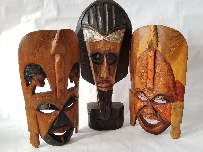 Trio of African Masks  http://www.ctonlineauctions.com/detail.asp?id=662255