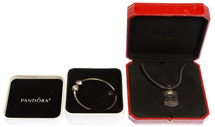 Cartier Pendant and Pandora Bracelet
