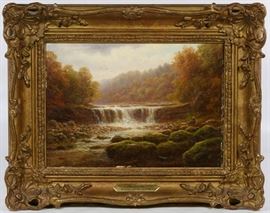 Everett W Mellor British 1878 1965 On the Conway North Wales Oil on Board