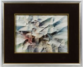 Leonardo Nierman Mexican b.1932 Autumn Fantasy Watercolor on Textured Paper