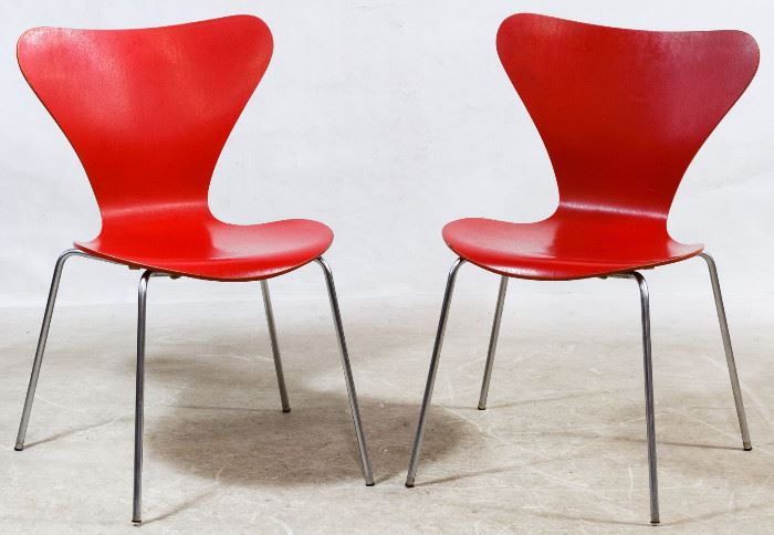 MCM Red Series 7 Chairs by Arne Jacobson for Fritz Hansen