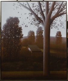 Robert Kipniss American b.1931 Eastern Hills Oil on Canvas