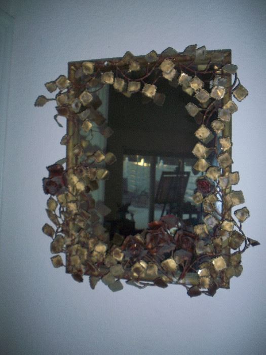3D Metal wall mirror