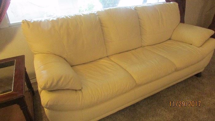 Baby soft leather sofa