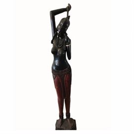 Vintage Ironwood Female Tribal Statue