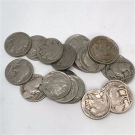 Circulated Buffalo Nickel Lot of 20