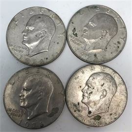 Circulated Silver Dollars Lot of Four