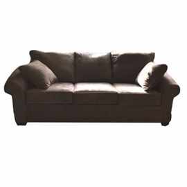Contemporary Neutral Color Microfiber Sofa