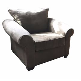 Contemporary Neutral Color Microfiber Chair