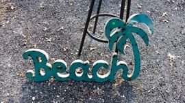 Tin Beach Sign