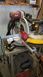 Miterbox Saw w/ vacuum on stand