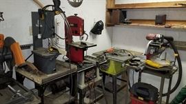 Table saws, band saws, chop saws for wood or metal
