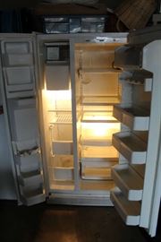 Inside of Kitchen Aid Refrigerator/Freezer combo